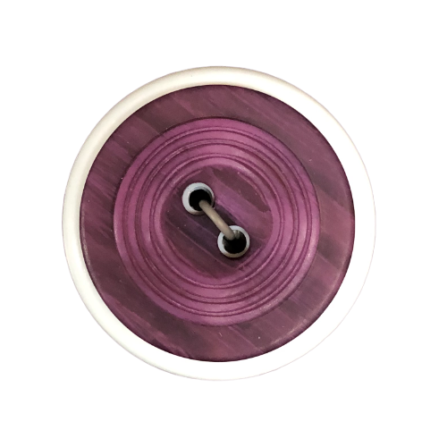 Button - 2 Hole Wavy Rings Purple 25mm