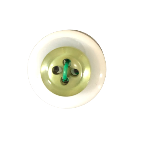 Button - 12mm 4 Hole Thick Shiny - Olive