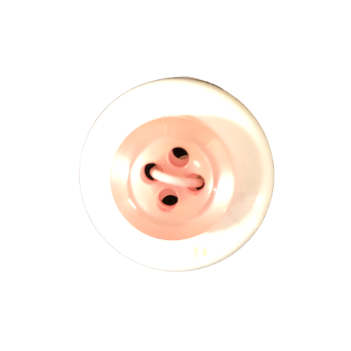 Button - 12mm 4 Hole Thick Shiny - Light Pink