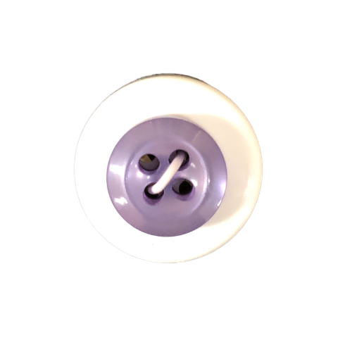 Button - 12mm 4 Hole Thick Shiny - Pale Purple