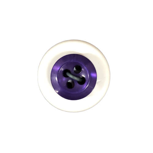 Button - 12mm 4 Hole Thick Shiny - Purple