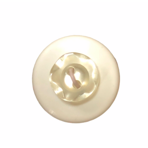 Button - 10mm  2/H Petal Edge - Cream