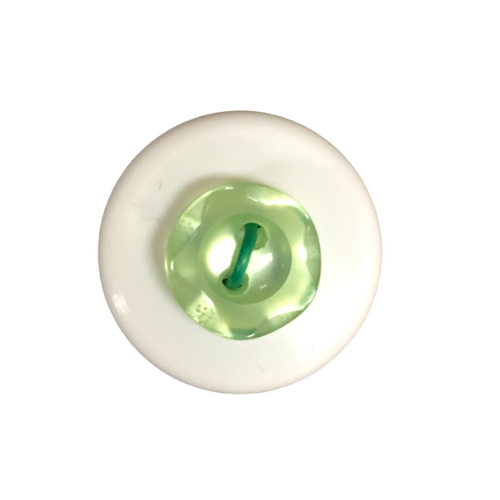 Button - 10mm  2/H Petal Edge - Green