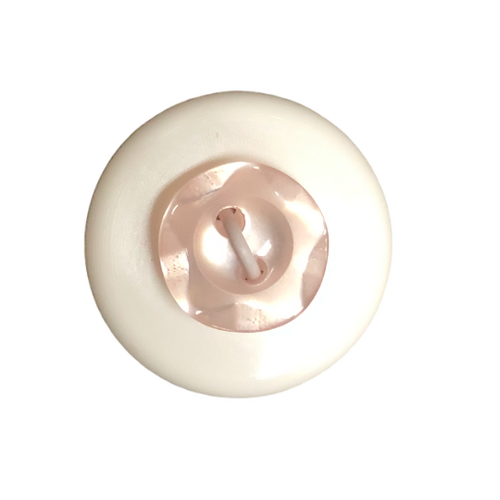 Button - 10mm  2/H Petal Edge - Pale Pink