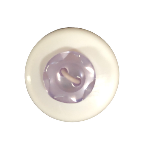 Button - 10mm  2/H Petal Edge - Mauve