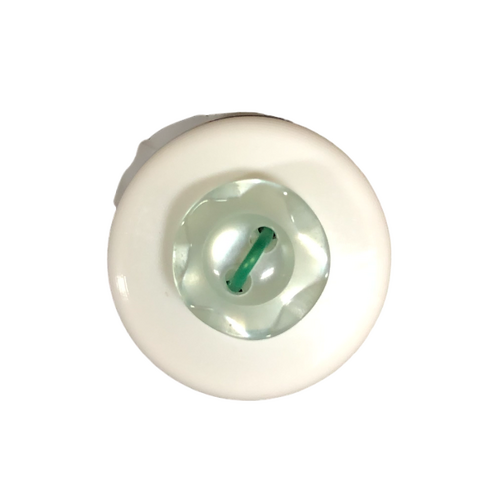 Button - 10mm  2/H Petal Edge - Pale Green