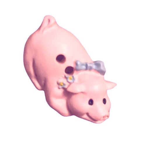 Button - Pig Pink Novelty