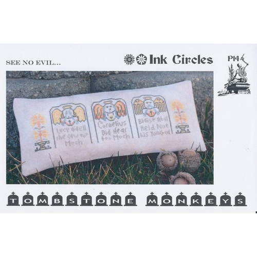 See No Evil - Tombstone Monkeys Cross Stitch Pattern P14