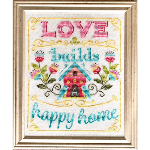 Love Builds A Happy Home Cross Stitch Pattern