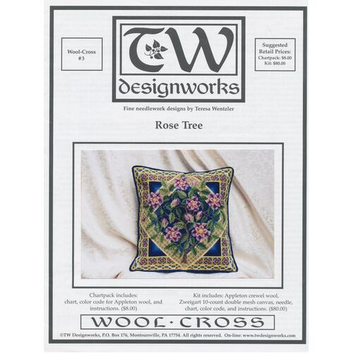 TW Designworks Rose Tree Wool Cross Chart #3