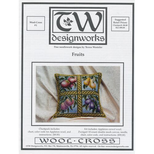 TW Designworks Fruits Wool Cross Chart #1