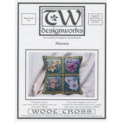 TW Designworks Flowers Wool Cross Chart #2