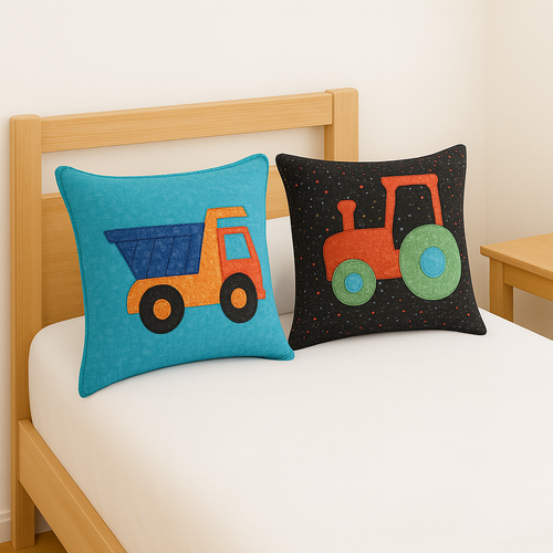 Trains Trucks Tractors Applique Quilt Pattern
