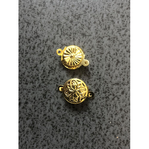 Finding - Clasp Round Gold - Pack of 2