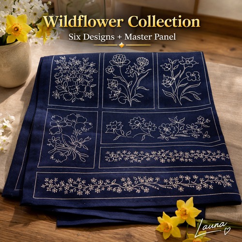 Wildflower Collection Master Panel (Indigo)