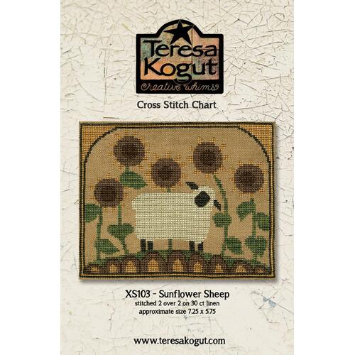 Teresa Kogut Cross Stitch Chart - Sunflower Sheep XS103