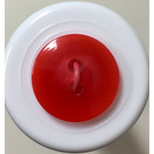 Button - 14mm Bright Red