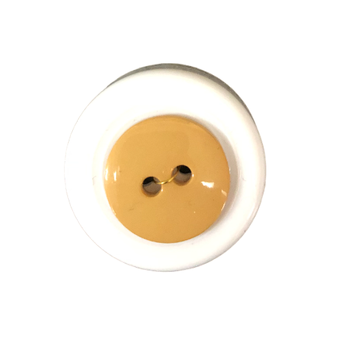 Button - 15mm Round Shiny Beige