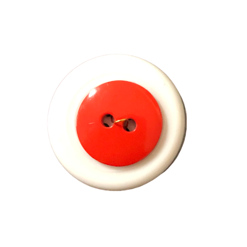 Button - 15mm Round Shiny Red