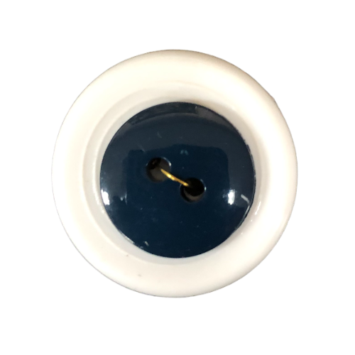 Button - 15mm Round Shiny Dark Blue