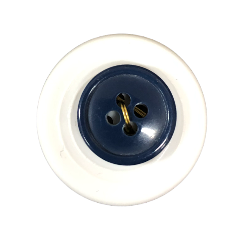 Button - 14mm Round 4 Hole Dark Blue