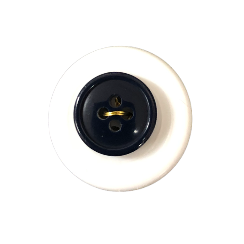 Button - 14mm Round 4 Hole Navy