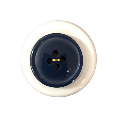Button - 20mm Round 4 Hole Dark Blue