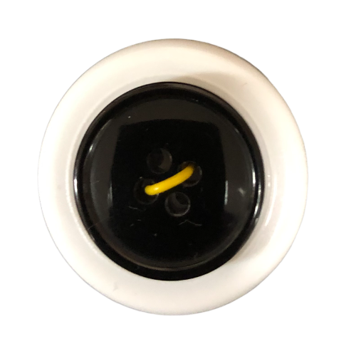 Button - 20mm Round 4 Hole Black