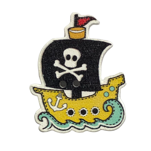 Button - 32mm Pirate Ship
