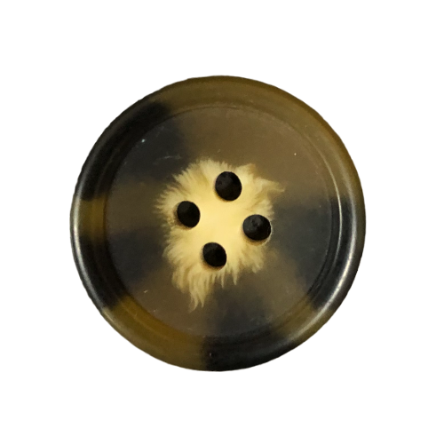 Button - 23mm Black/Tan/White 4 Hole