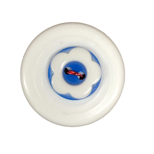 Button - 13mm Flower - Royal Blue