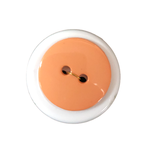 Button - 20mm Round Shiny Peach