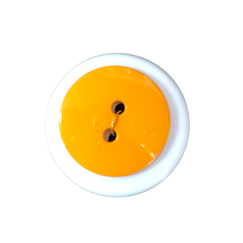 Button - 20mm Round Shiny Orange