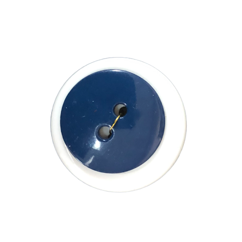 Button - 20mm Round Shiny Dark Blue