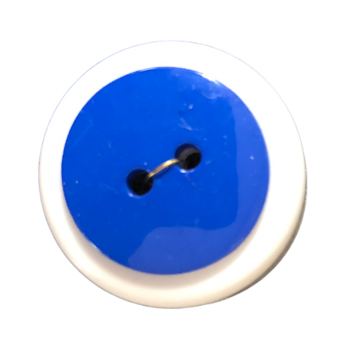 Button - 20mm Round Shiny Mid Blue