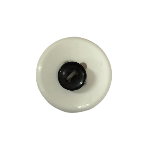 Button - 7mm 2 Hole Matt dolls Button 03 Black