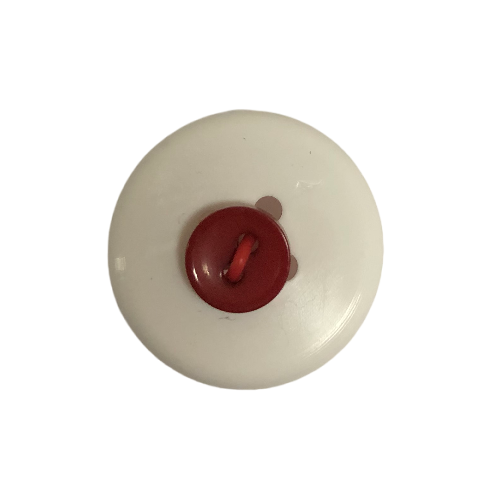 Button - 7mm 2 Hole Matt dolls Button 24 Red