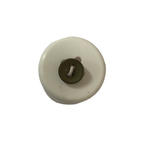 Button - 7mm 2 Hole Matt dolls Button 44 Olive